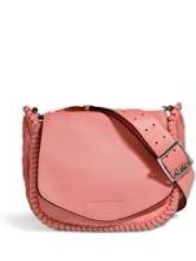 Women's Coral Crossbody Bag with Braided Trim
